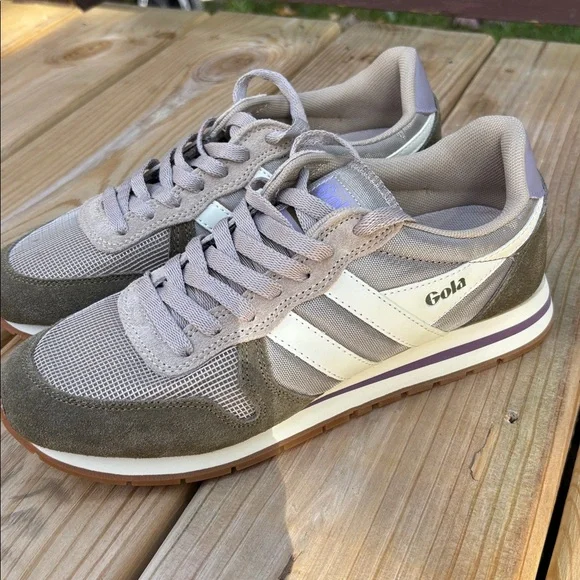 NEW Gola Daytona CLA592 Suede Retro Casual Sneakers size 8 - Picture 4 of 9